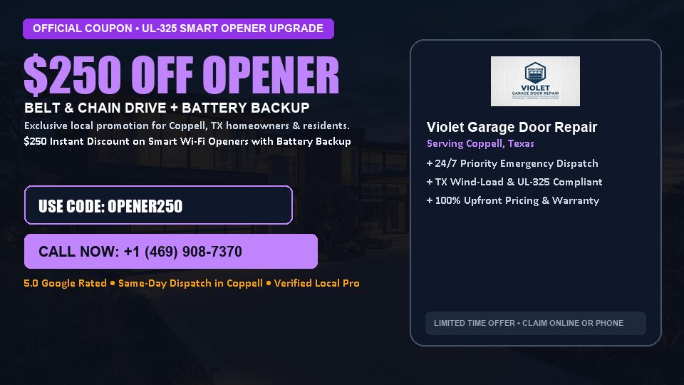 Violet Garage Door Repair $250 OFF Premium LiftMaster Opener Installation