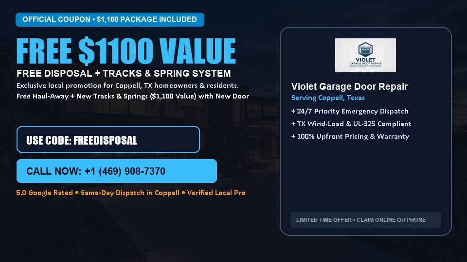 Violet Garage Door Repair FREE Haul-Away & Heavy-Duty Tracks with New Door